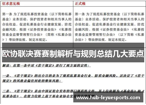 欧协联决赛赛制解析与规则总结几大要点 欧协联决赛赛制解析与规则总结几大要点