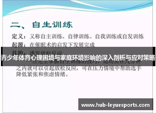 青少年体育心理困境与家庭环境影响的深入剖析与应对策略
